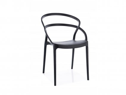 čierna záhradná stolička GLIS