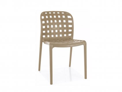 béžová plastová stolička STRIP