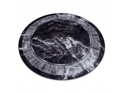 Čierno-biely okrúhly koberec Miro