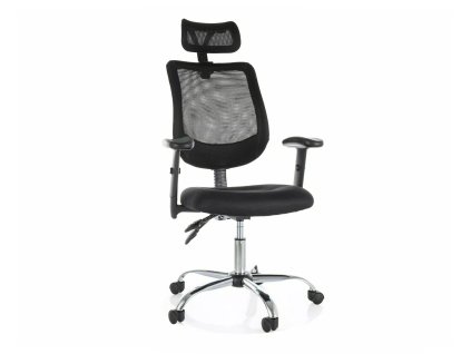 Čierna ergonomická stolička Q-118R