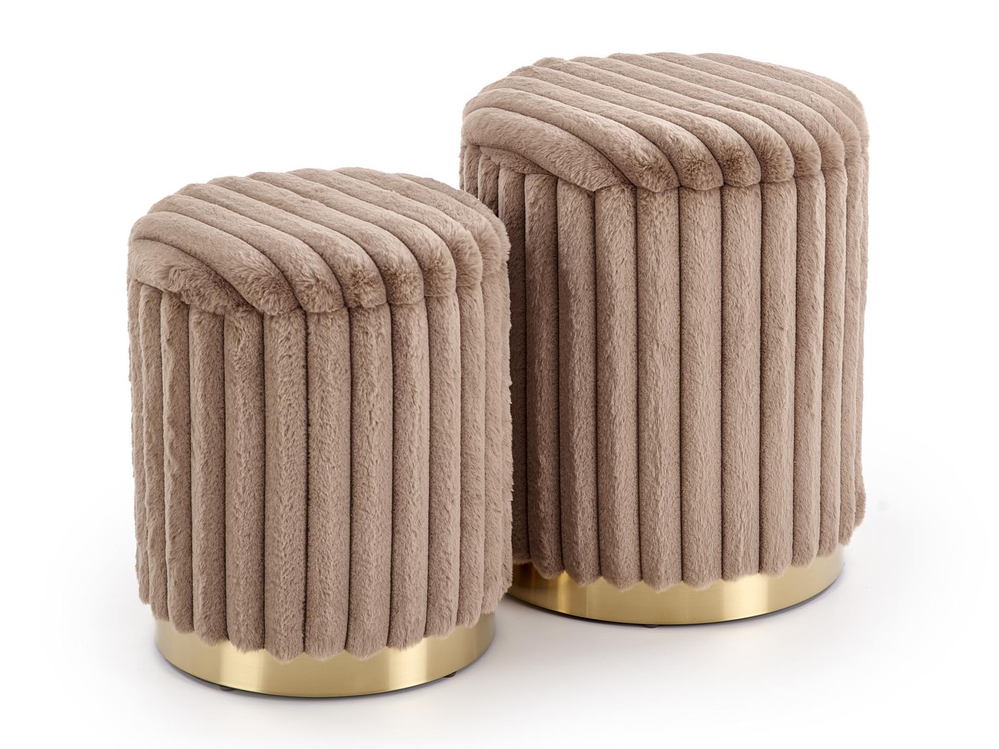 HL Taburety s úložným miestom Fido - kapučínová