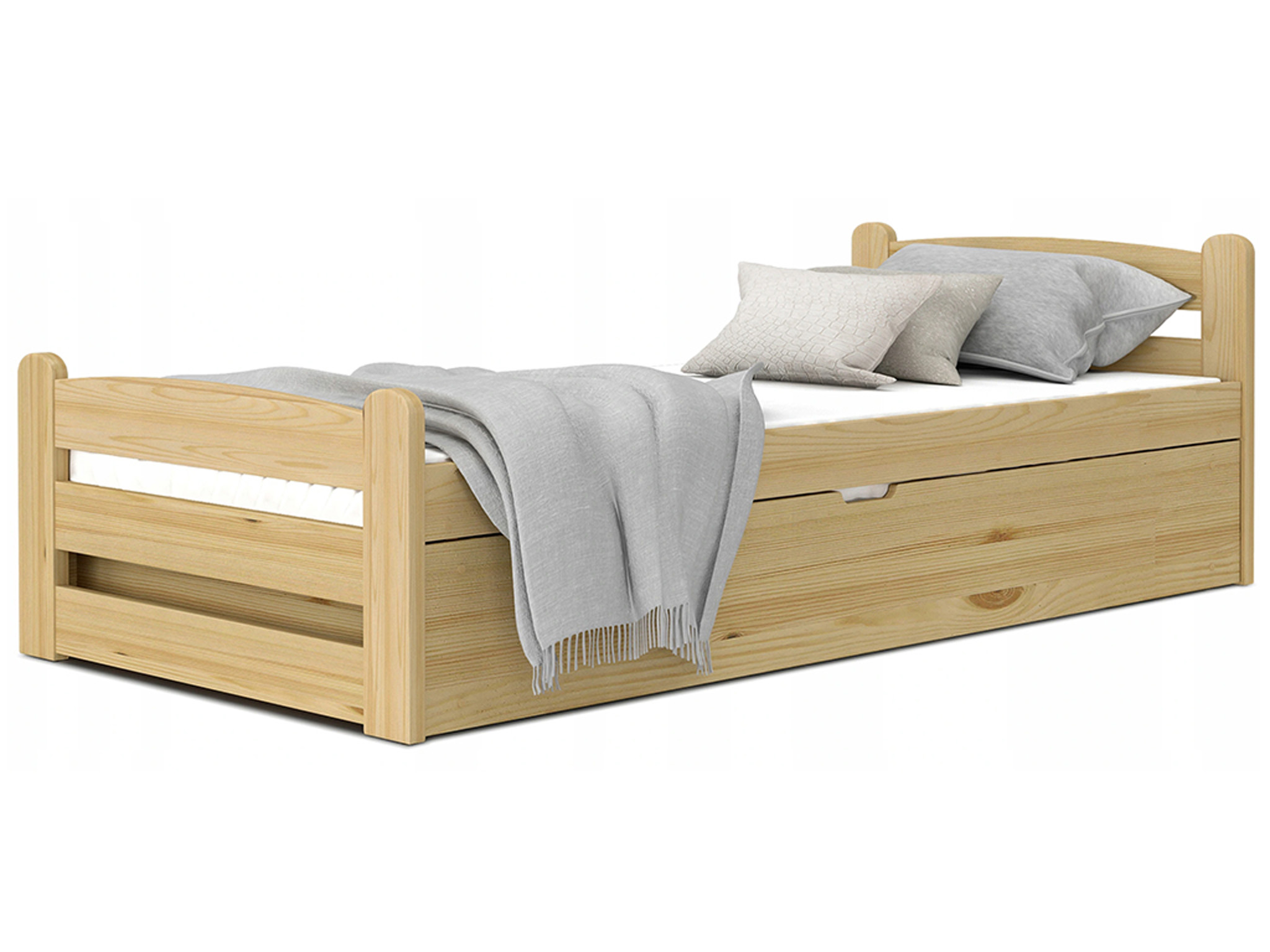 GL Posteľ s úložným priestorom Dávid 90x200 - masív