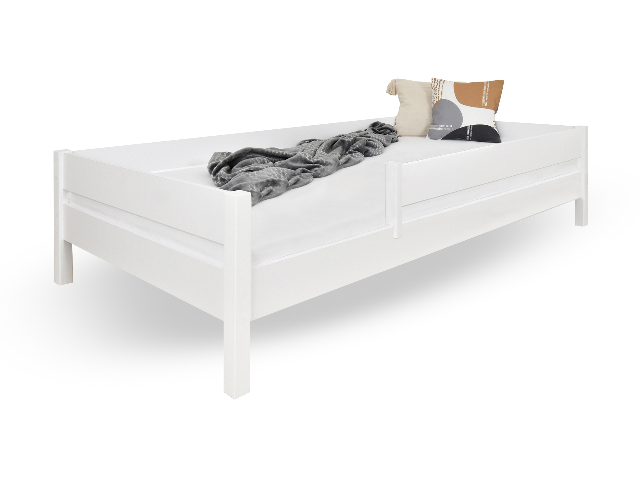 LU Detská posteľ so zábranou Mix - biela Rozmer: 160x80