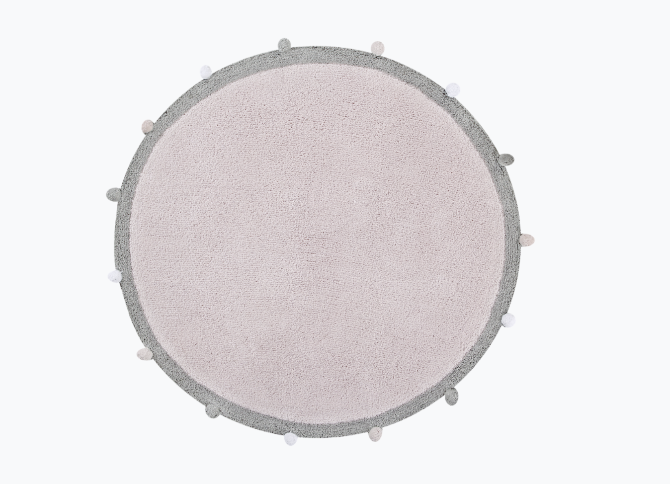 LC Ružový detský okrúhly koberec Bubbly 120 cm