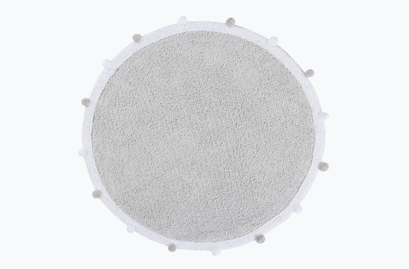 LC Sivý detský okrúhly koberec Bubbly 120 cm