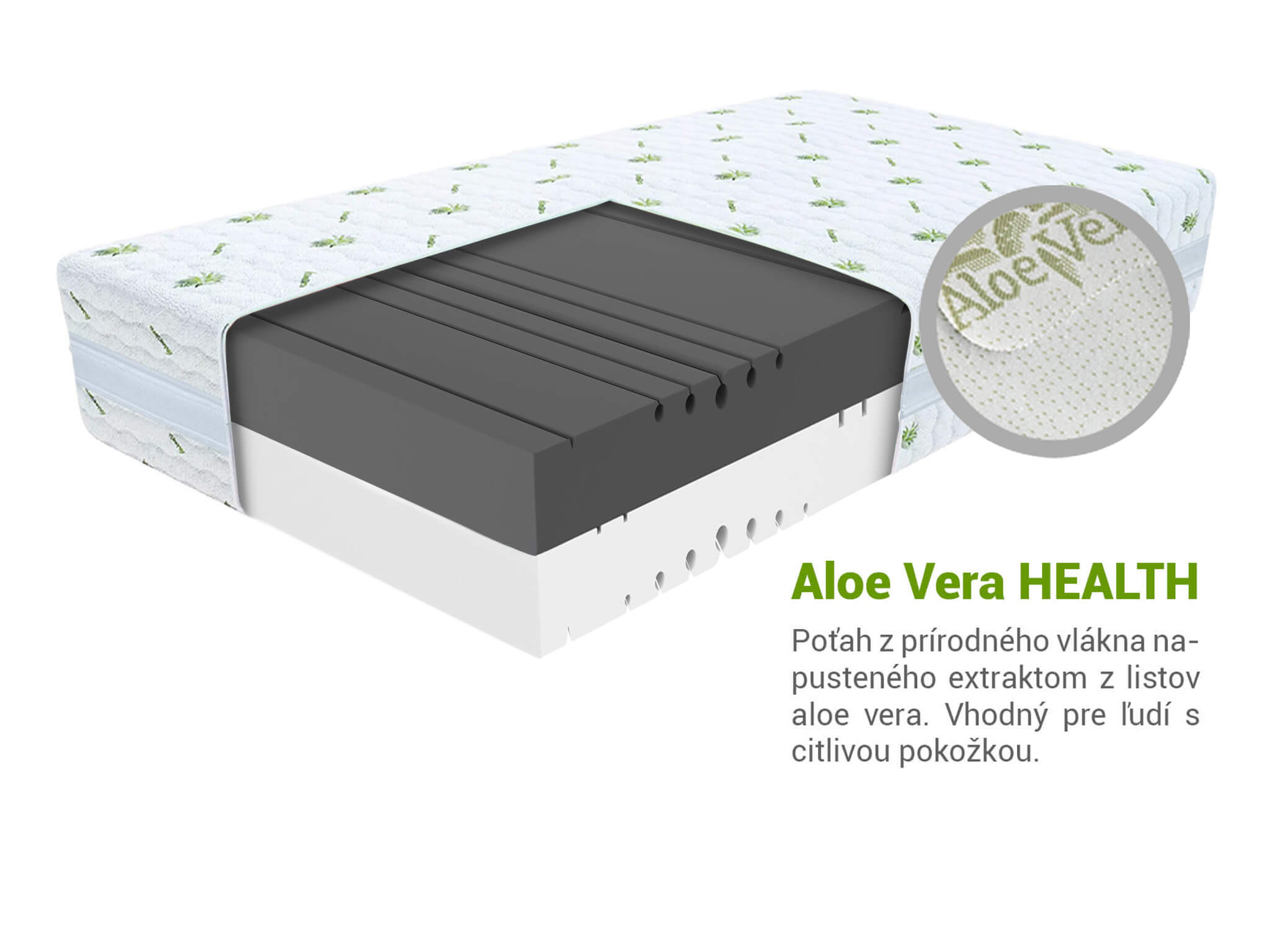 Jaamatrac HR penový matrac Kruela 100x200 Poťah: AloeVera (príplatkový poťah)