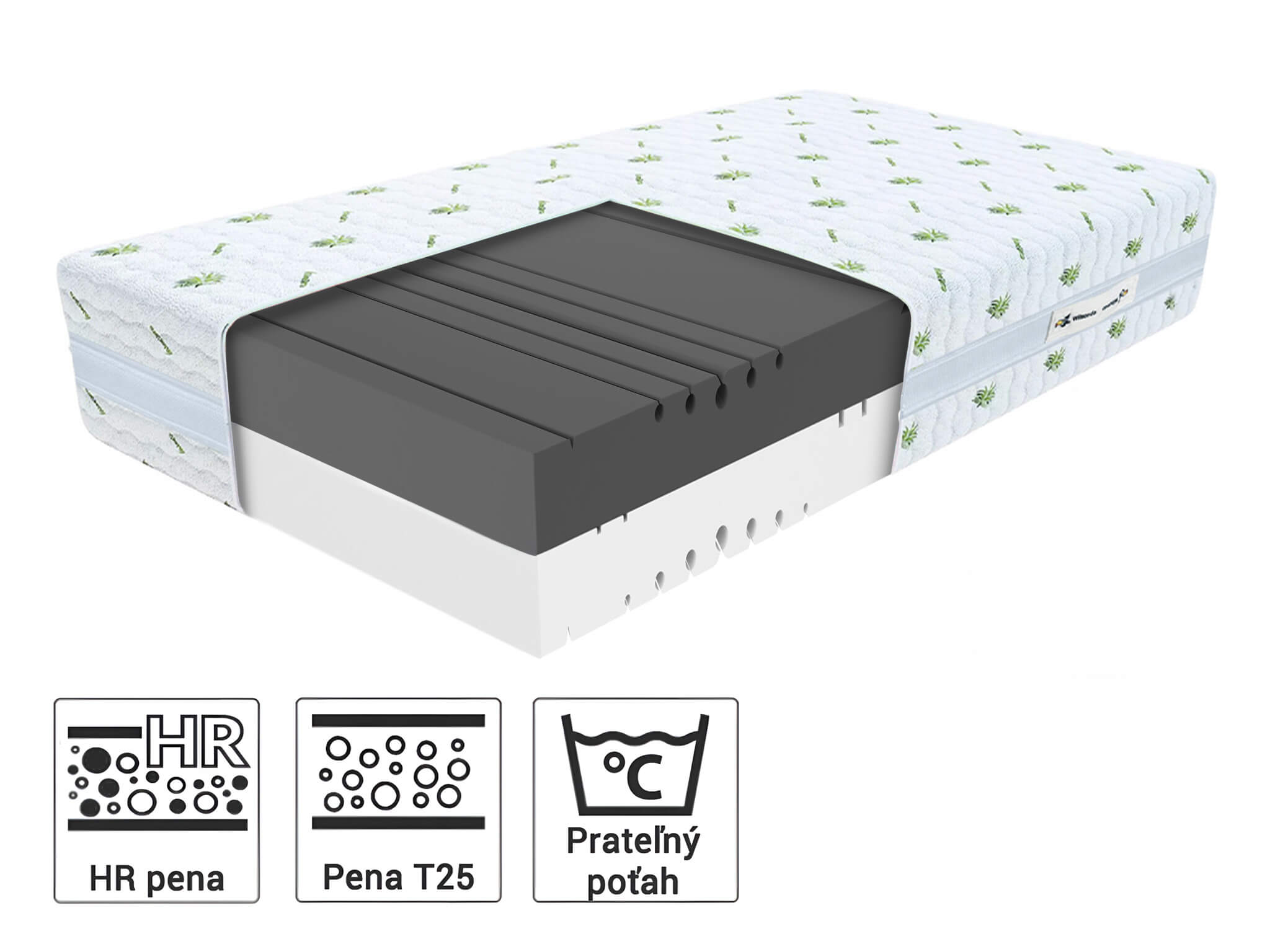 Jaamatrac HR penový matrac Kruela 140x200 Poťah: Premium Jersey 3D