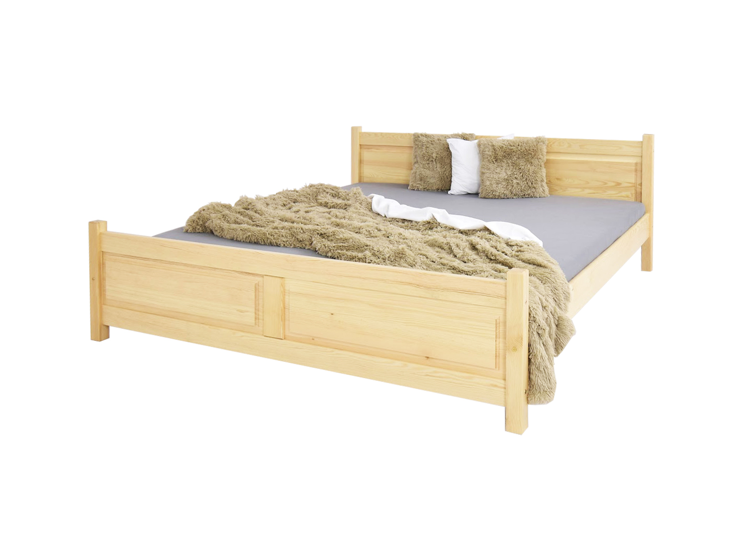 MD Manželská drevená posteľ Etela - borovica Rozmer: 140x200