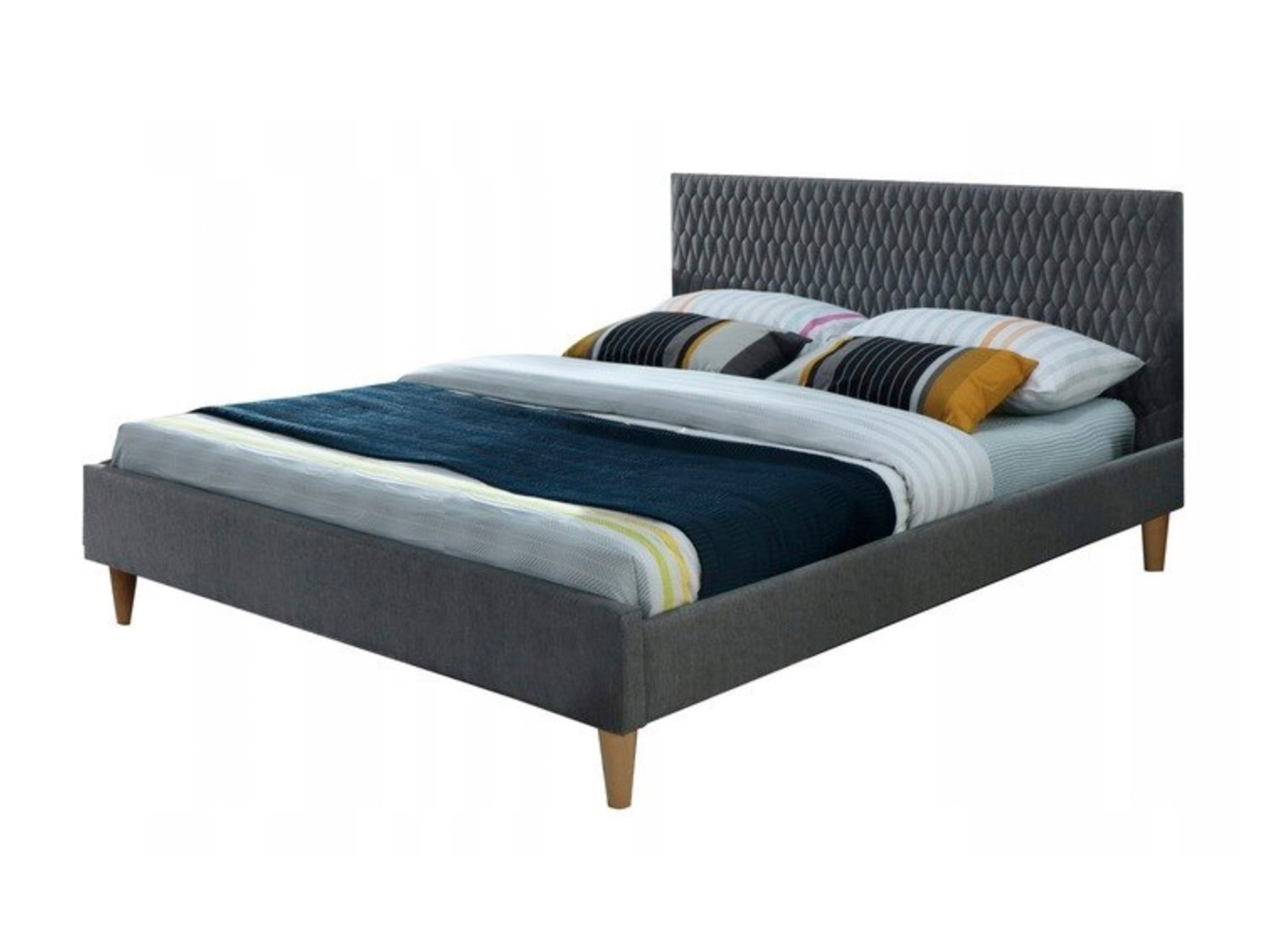 SI Manželská posteľ s roštom Arnica - sivá Rozmer: 140x200