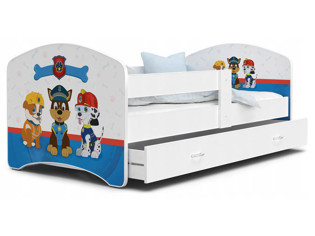 GL Detská posteľ s úložným priestorom Labková patrola Rozmer: 160x80