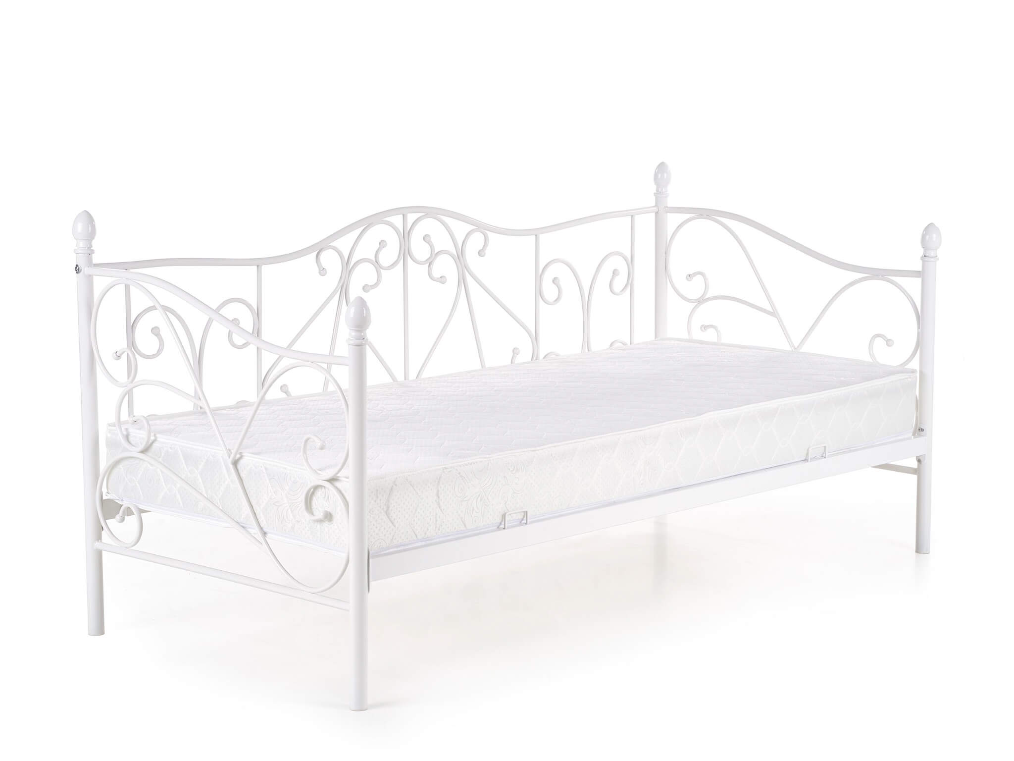 HL Jednolôžková kovová posteľ Sumatra - biela