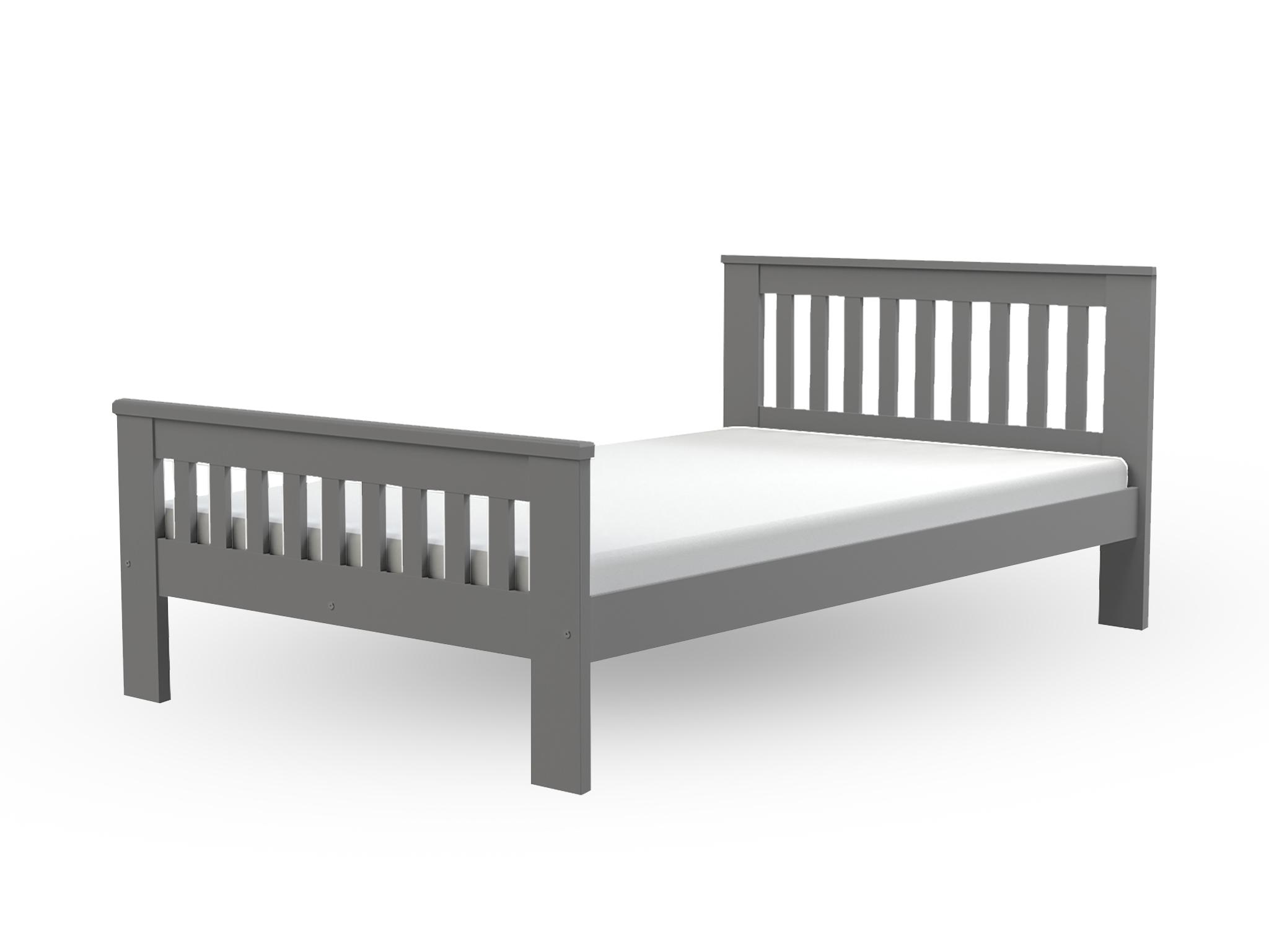 DL Drevená jednolôžková posteľ 120x200 s roštom Laura - sivá