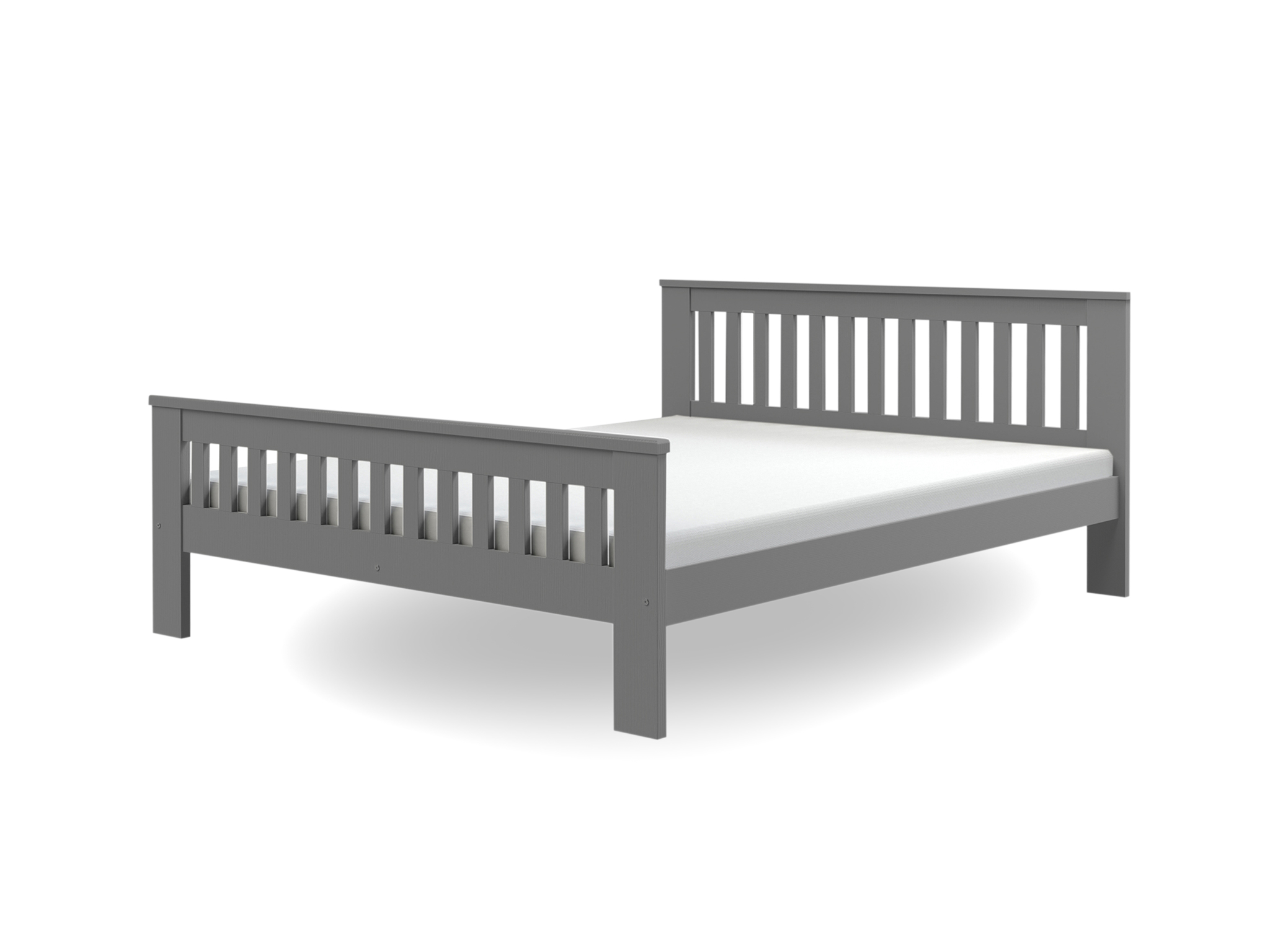 DL Drevená manželská posteľ s roštom Laura - sivá Rozmer: 160x200
