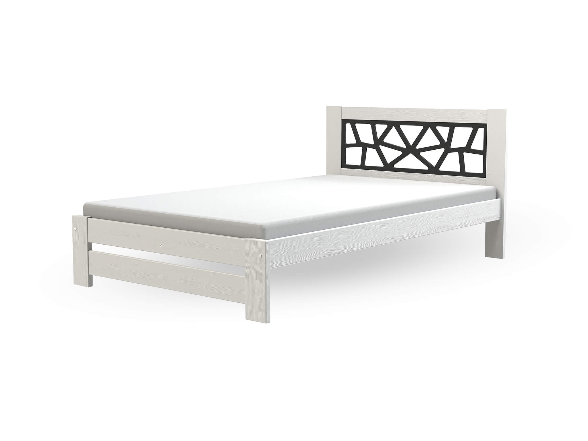 DL Drevená jednolôžková posteľ 120x200 Kosma - biela