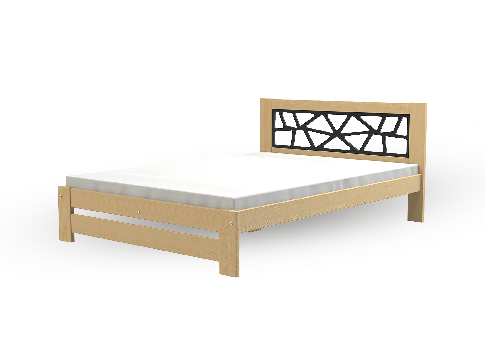DL Manželská drevená posteľ KOSMA - borovica Rozmer: 140x200