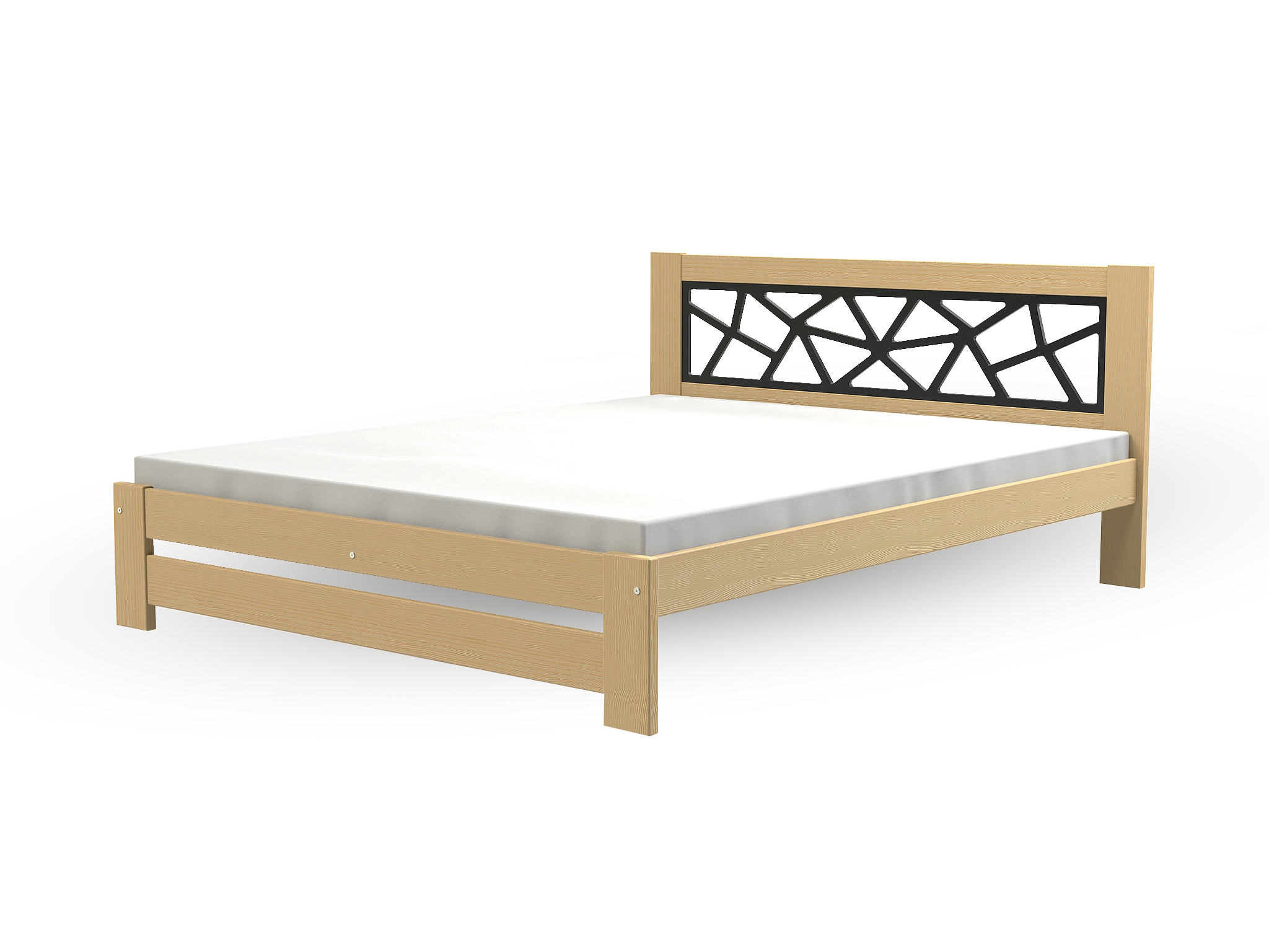 DL Manželská drevená posteľ KOSMA - borovica Rozmer: 160x200
