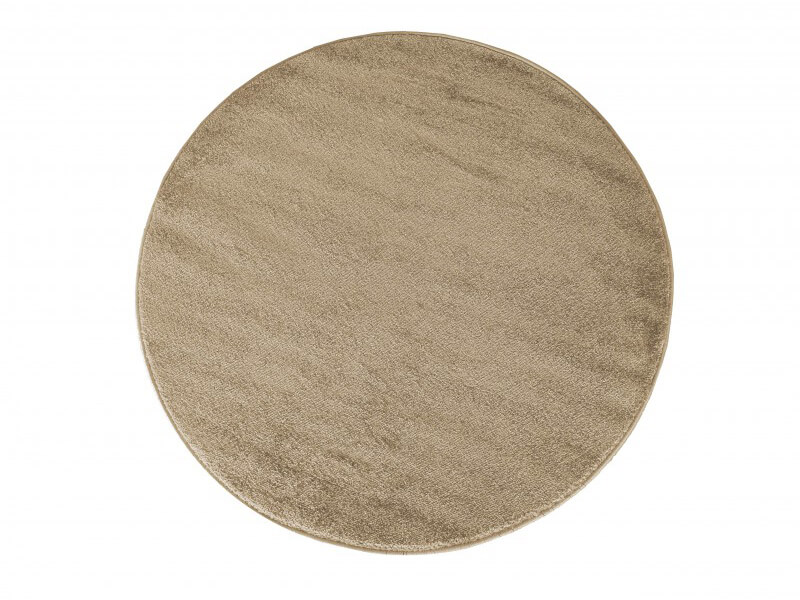DY Béžový okrúhly koberec Lora Rozmer: 120x120 cm