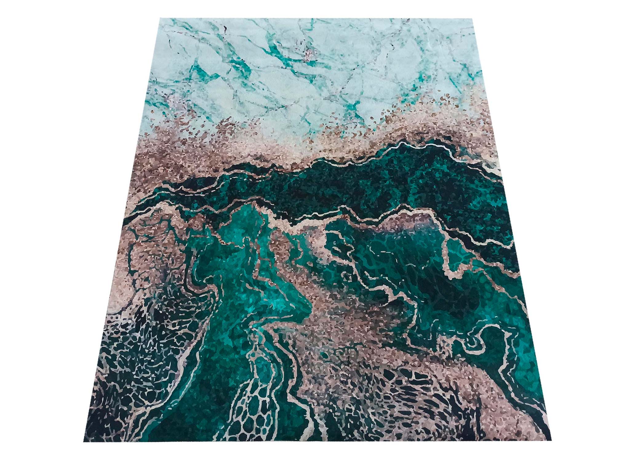 DY Smaragdový protišmykový koberec Moke Rozmer: 60x100 cm