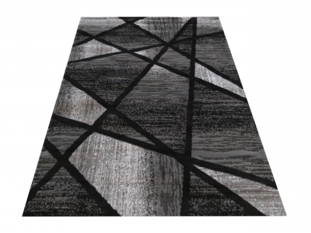 DY Čierno-sivý moderný koberec Madama Rozmer: 80x150 cm