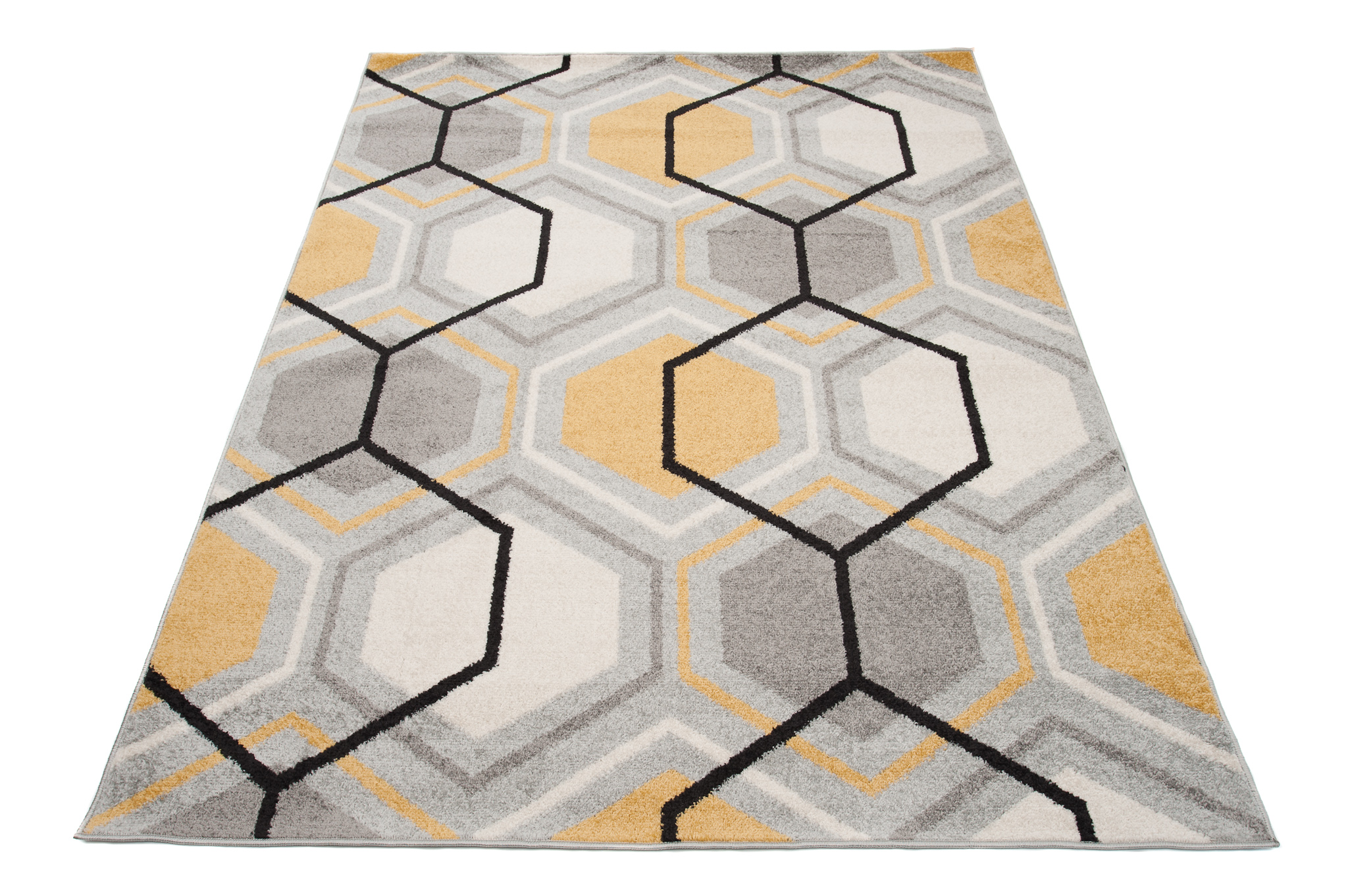 TA Šedý geometrický koberec Adelia Rozmer: 200x290 cm