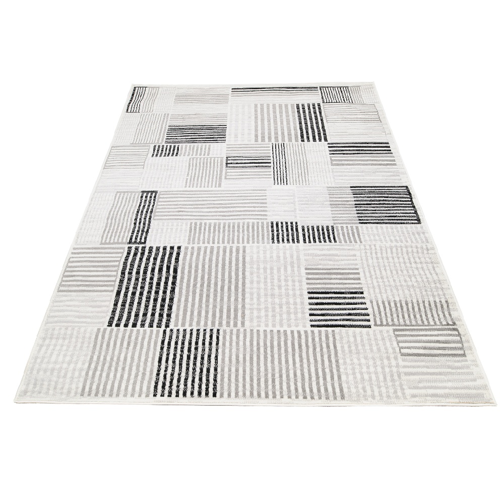 TA Bielo-čierny moderný koberec Kalo Rozmer: 120x170 cm