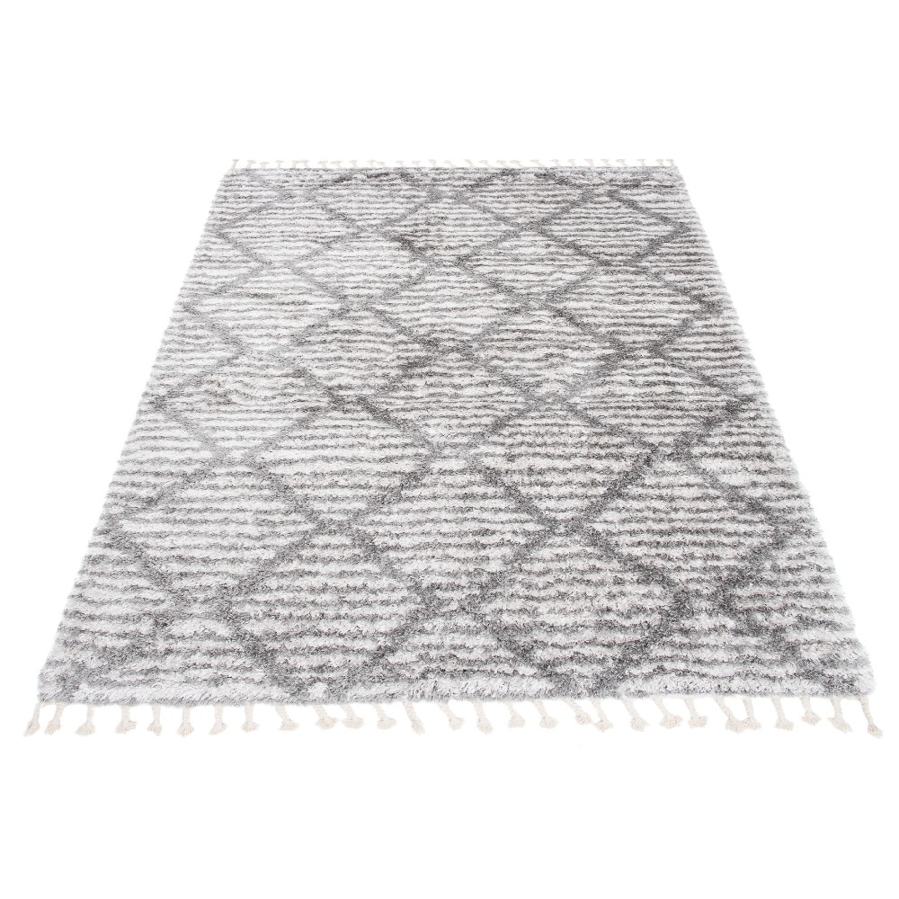 TA Sivo-biely shaggy koberec Marley Rozmer: 120x170 cm