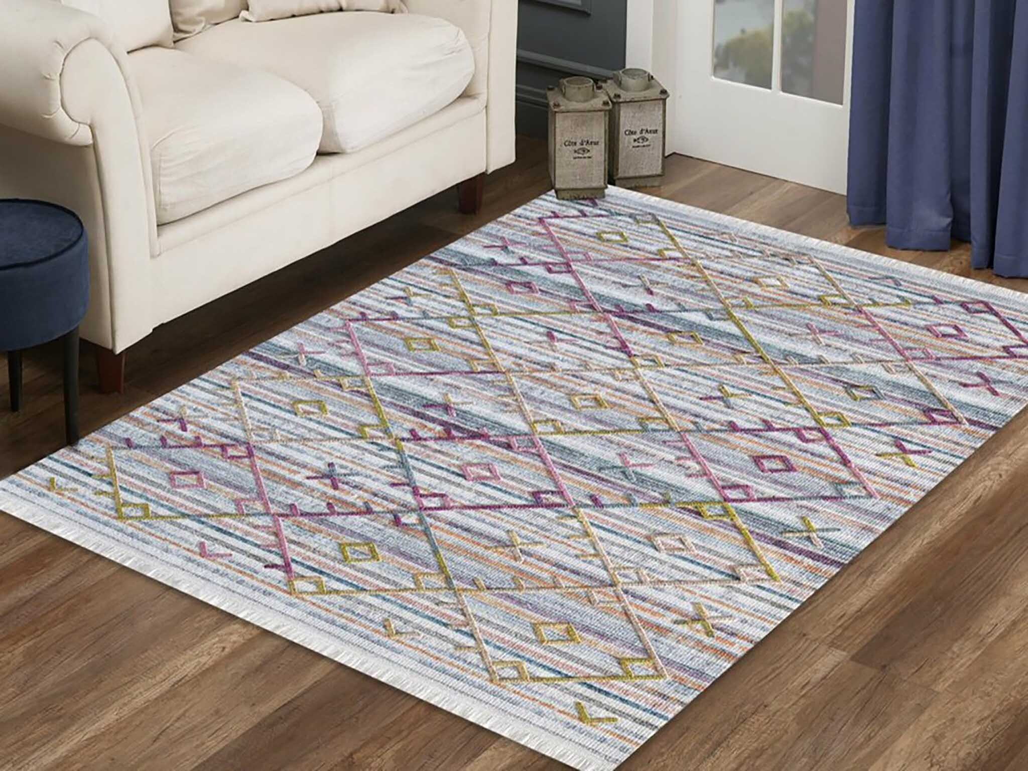 DY Béžový luxusný protišmykový koberec Naos Rozmer: 80x150 cm