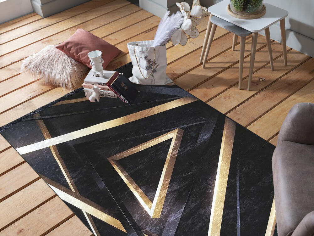 DY Čierny dizajnový koberec Bild Rozmer: 120x180 cm
