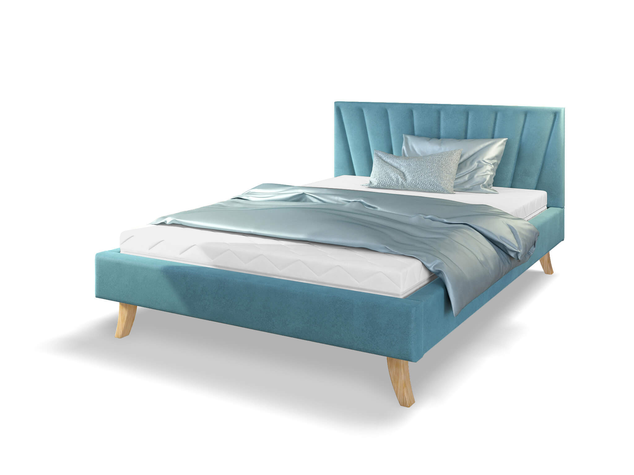 GM Čalúnená jednolôžková posteľ 120x200 Heaven - modrá