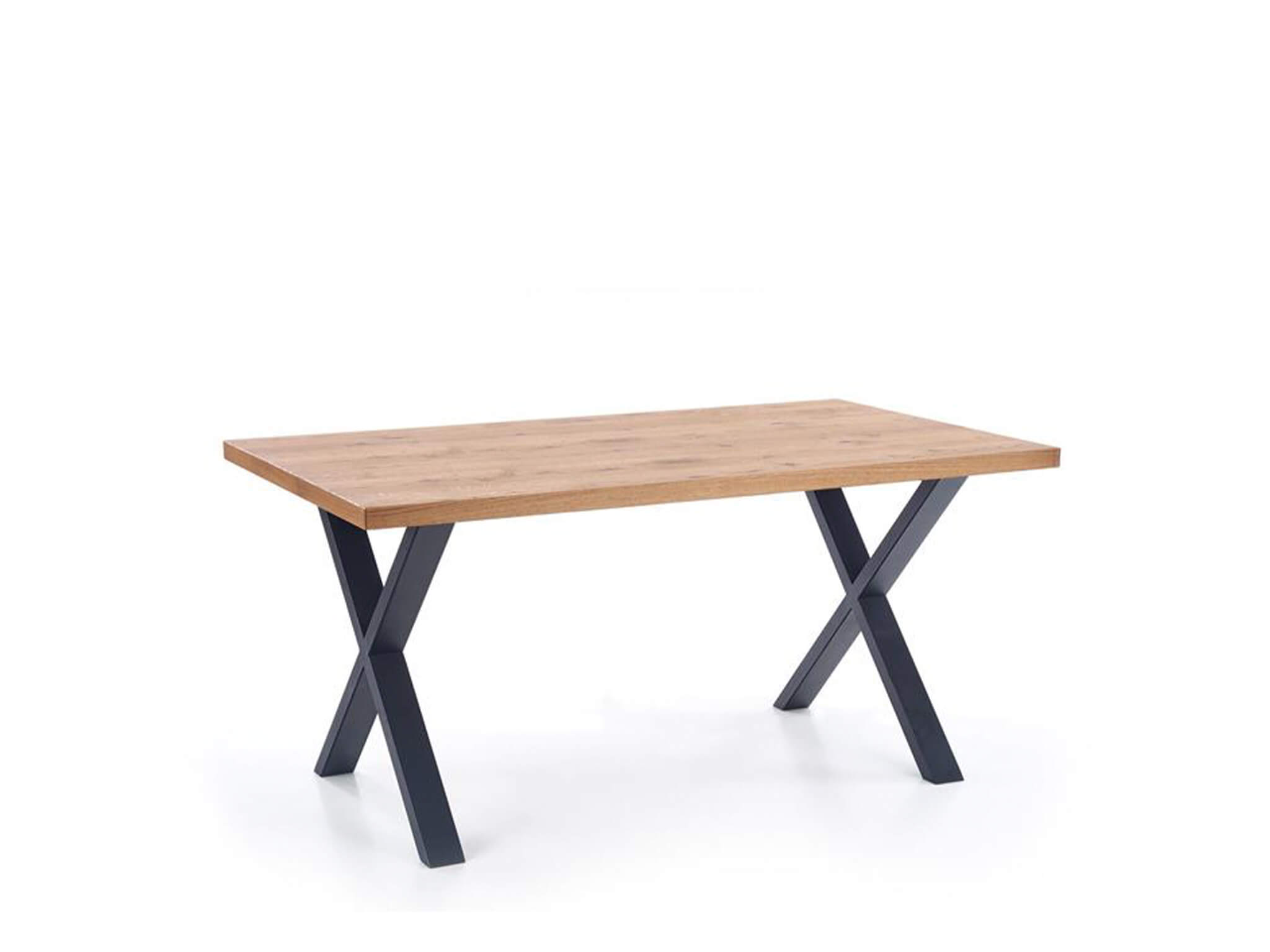 HL Jedálenský rozkladací stôl Xavier 160-250 x 90 - svetlý dub/čierna