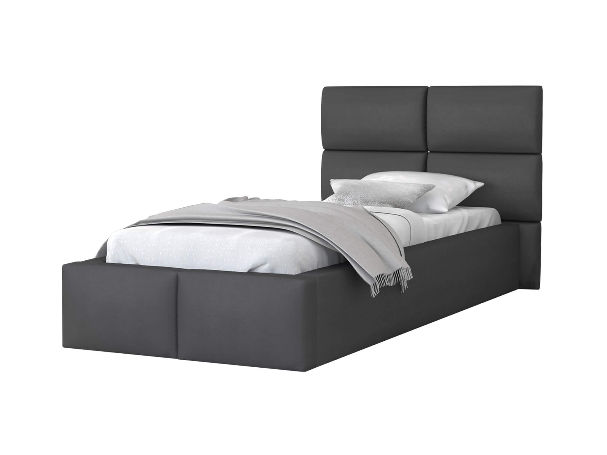 GM Čalúnená posteľ 90x200 s úložným priestorom Dony - grafit
