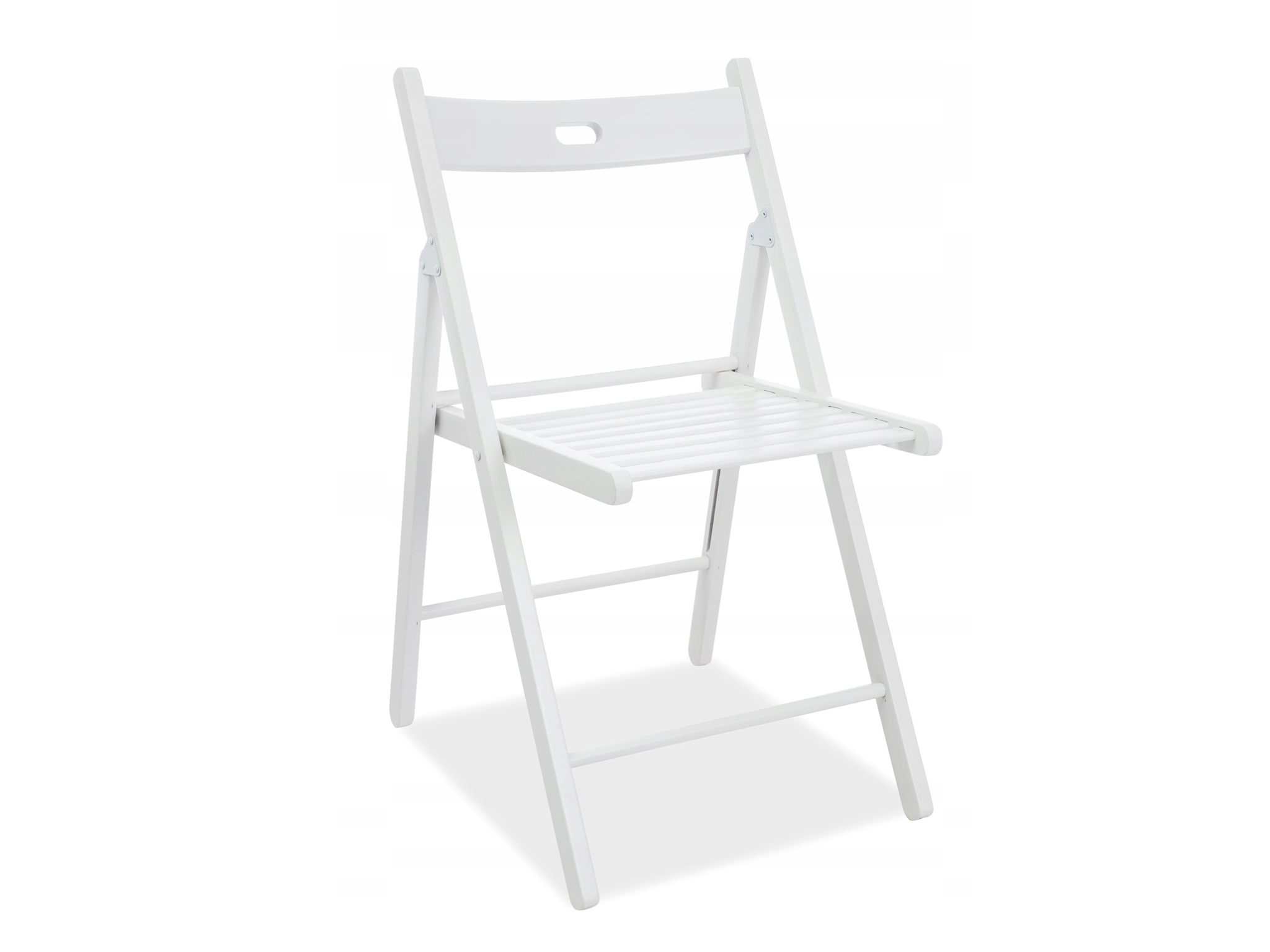 SI Drevená skladacia stolička Sole - biela