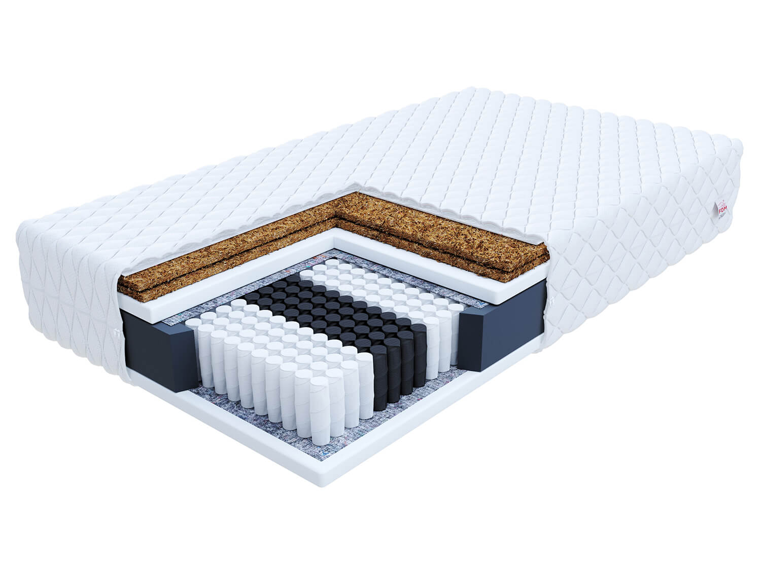 Jaamatrac Tvrdý taštičkový ortopedický matrac s kokosom Frasio 160x200