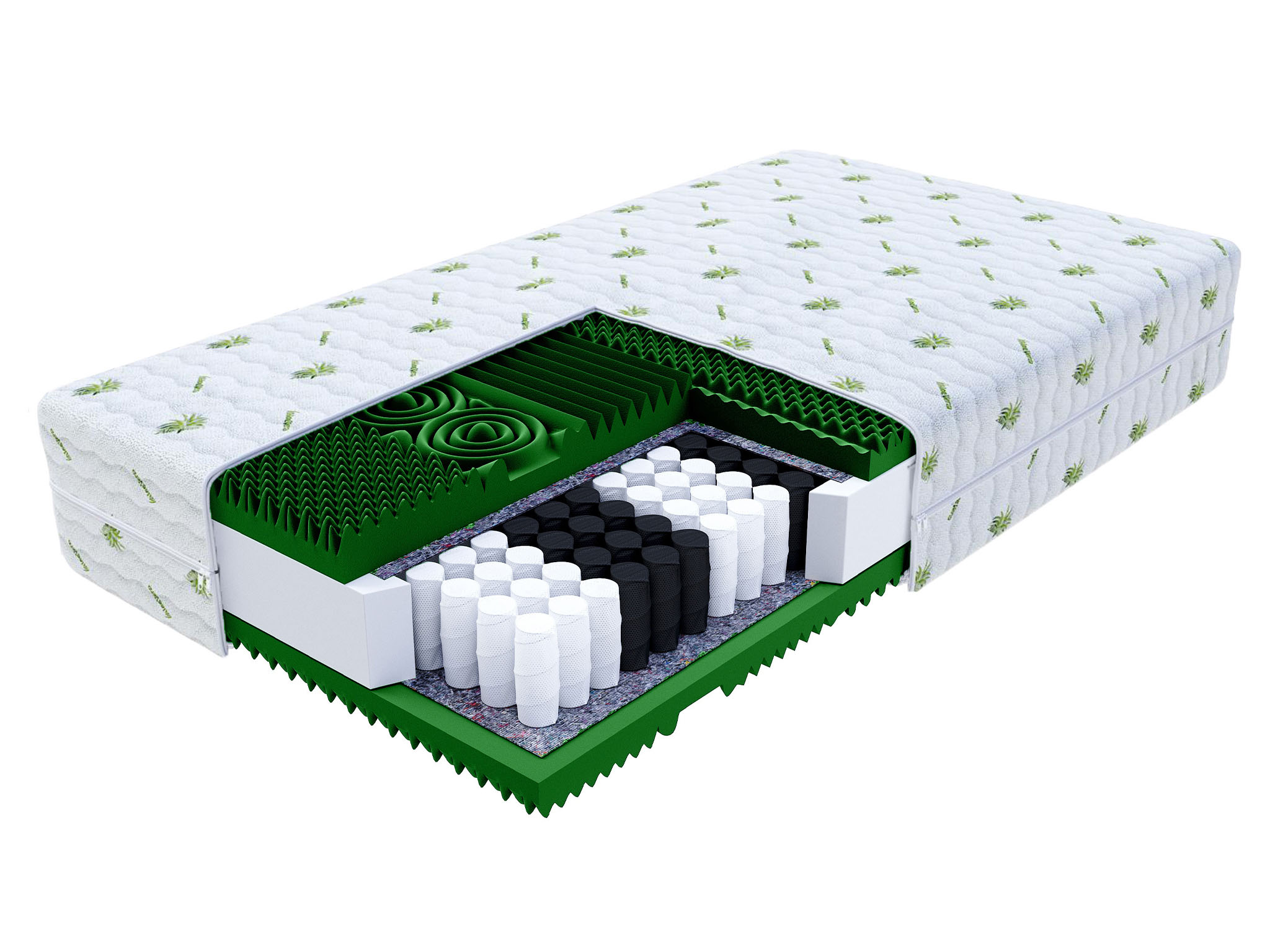 Wilsondo Taštičkový pružinový matrac Queemi 120x200 - poťah Aloe Vera