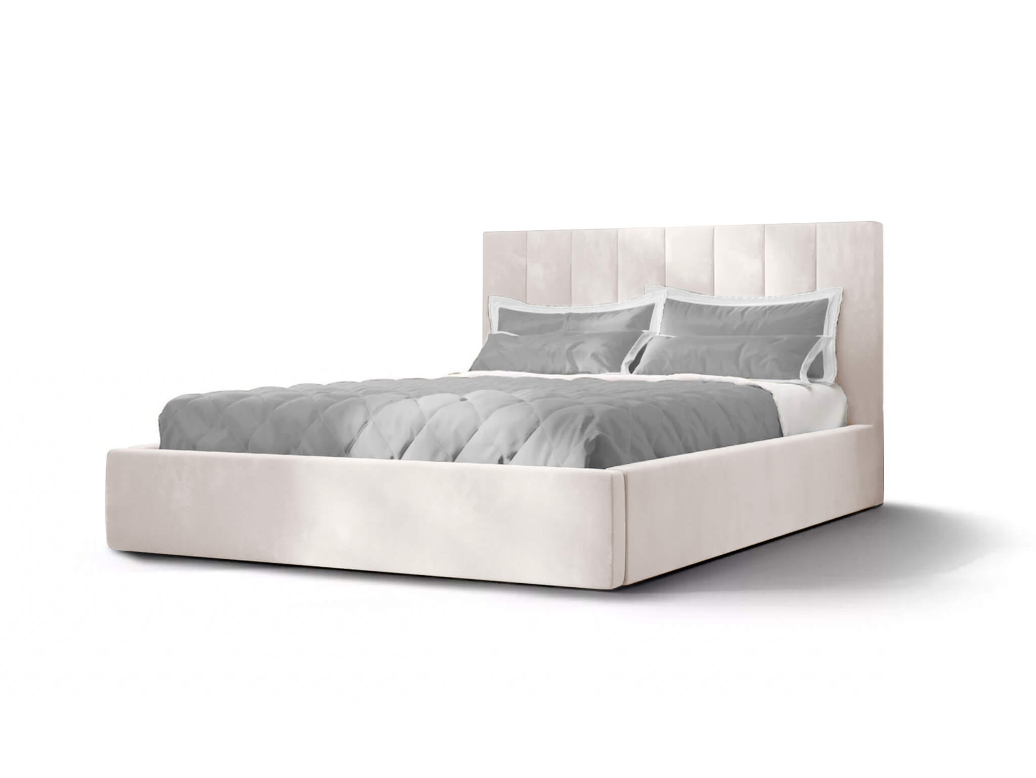 GM Manželská posteľ s vysokým čelom DENVER - krémová Rozmer: 160x200
