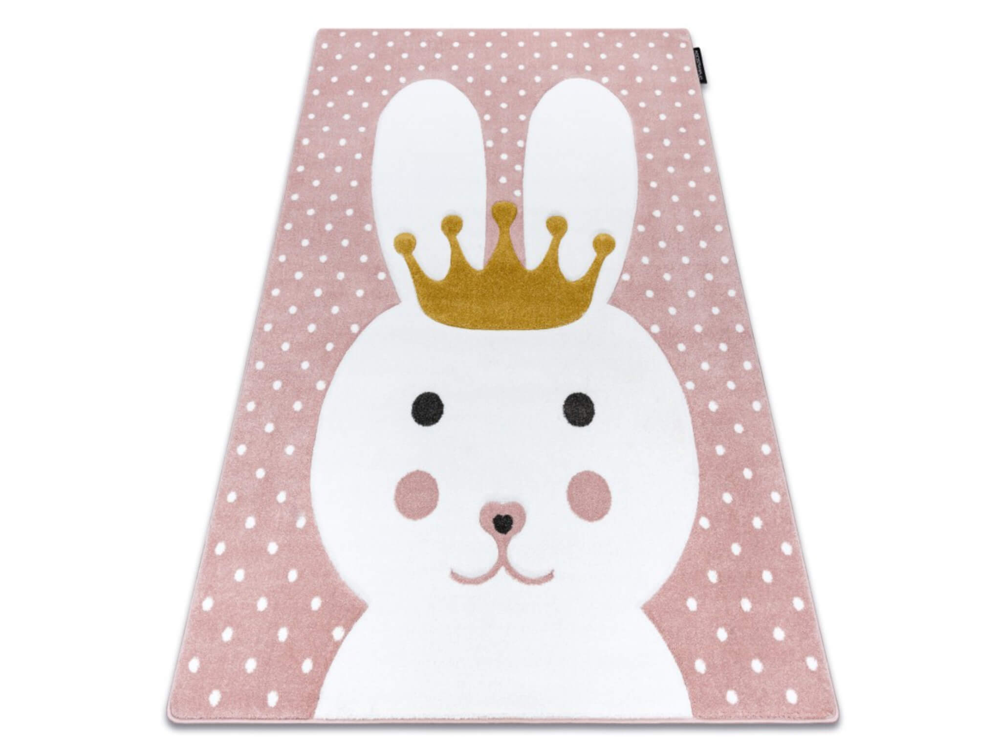 DW Ružový bodkovaný koberec Zajko Rozmer: 140x190 cm