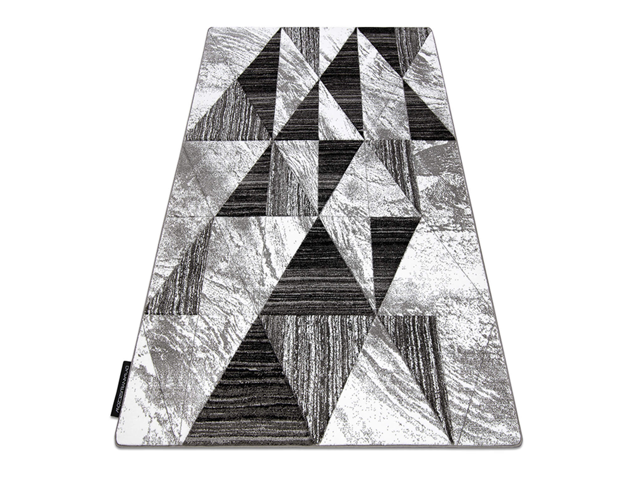 DW Sivo-čierny geometrický koberec Trigon Rozmer: 140x190 cm