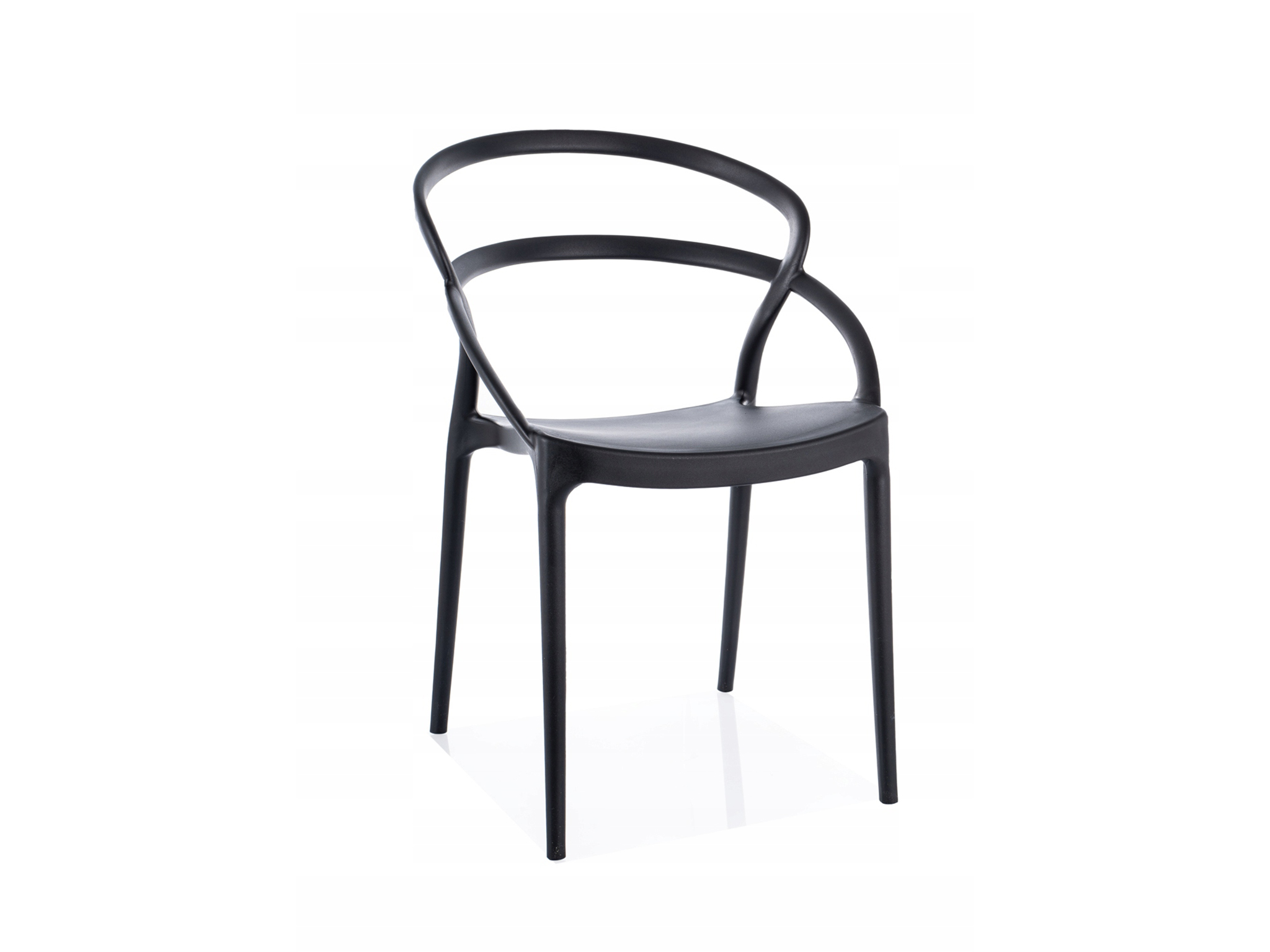 SI Záhradná stolička Glis - čierna