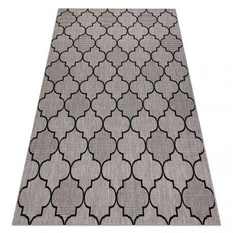 DW Sivo-čierny koberec Sizal Floorlux Rozmer: 60x110 cm