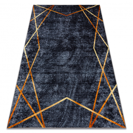 DW Sivo-čierny geometrický koberec Miro Rozmer: 80x150 cm