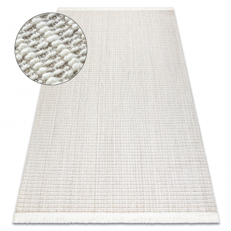 DW Biely obdĺžnikový koberec Nano Melange Rozmer: 80x150 cm