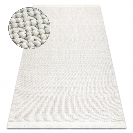 DW Biely obdĺžnikový koberec Nano Solid Rozmer: 80x150 cm