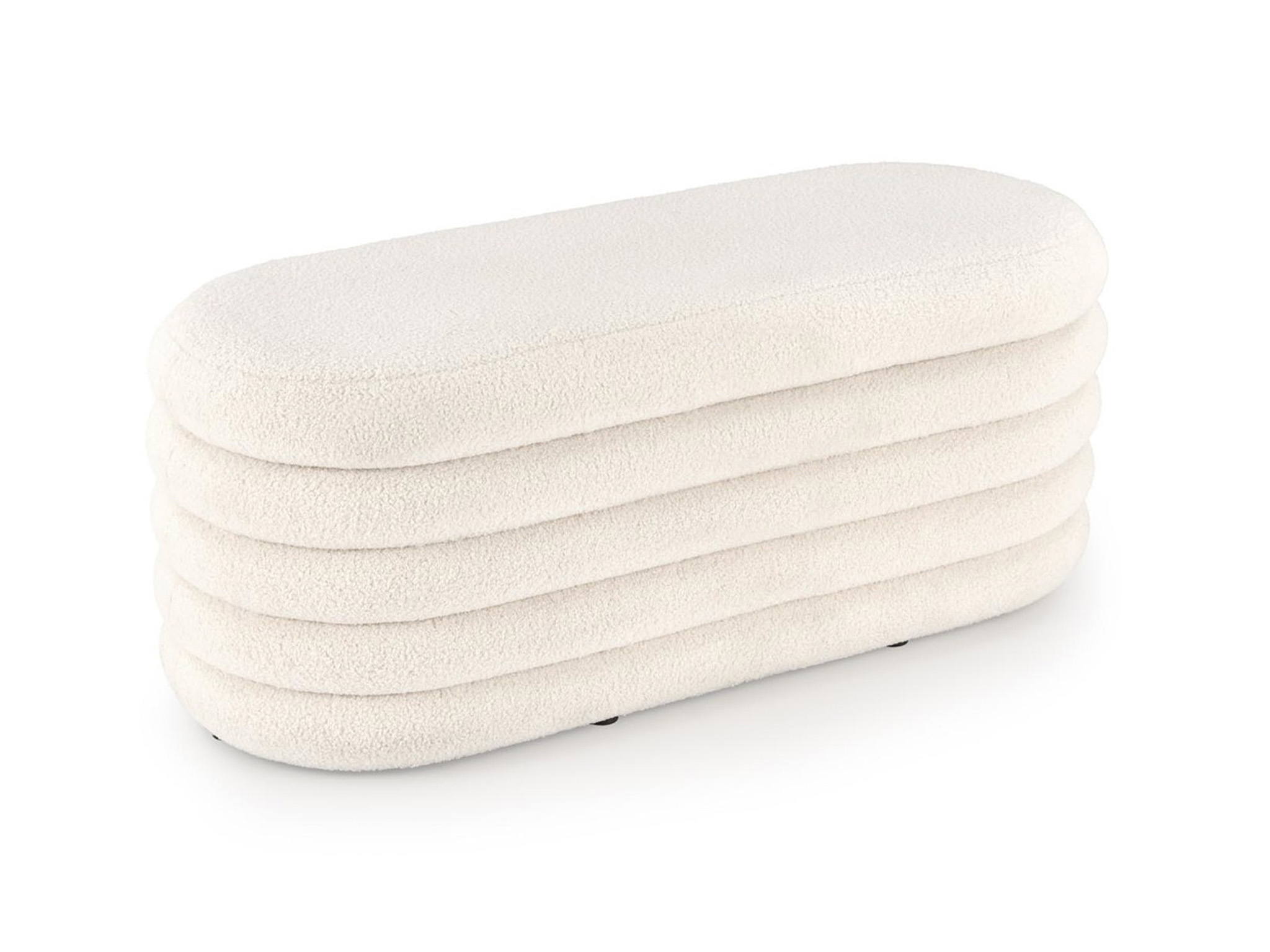 HL Taburetka s úložným priestorom Loomi - krémová