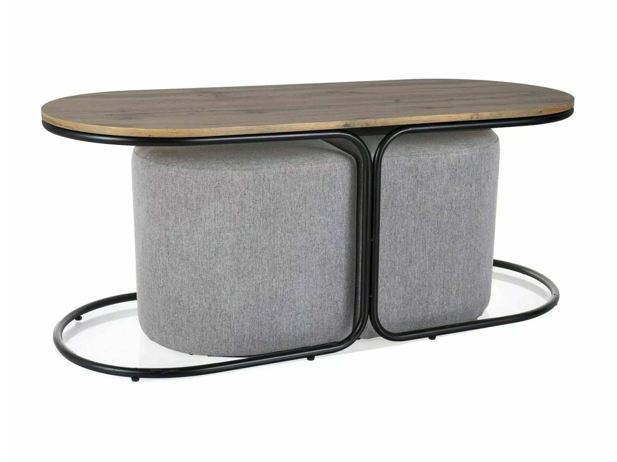 SI Konferenčný stolík okrúhly s taburetmi DUAL