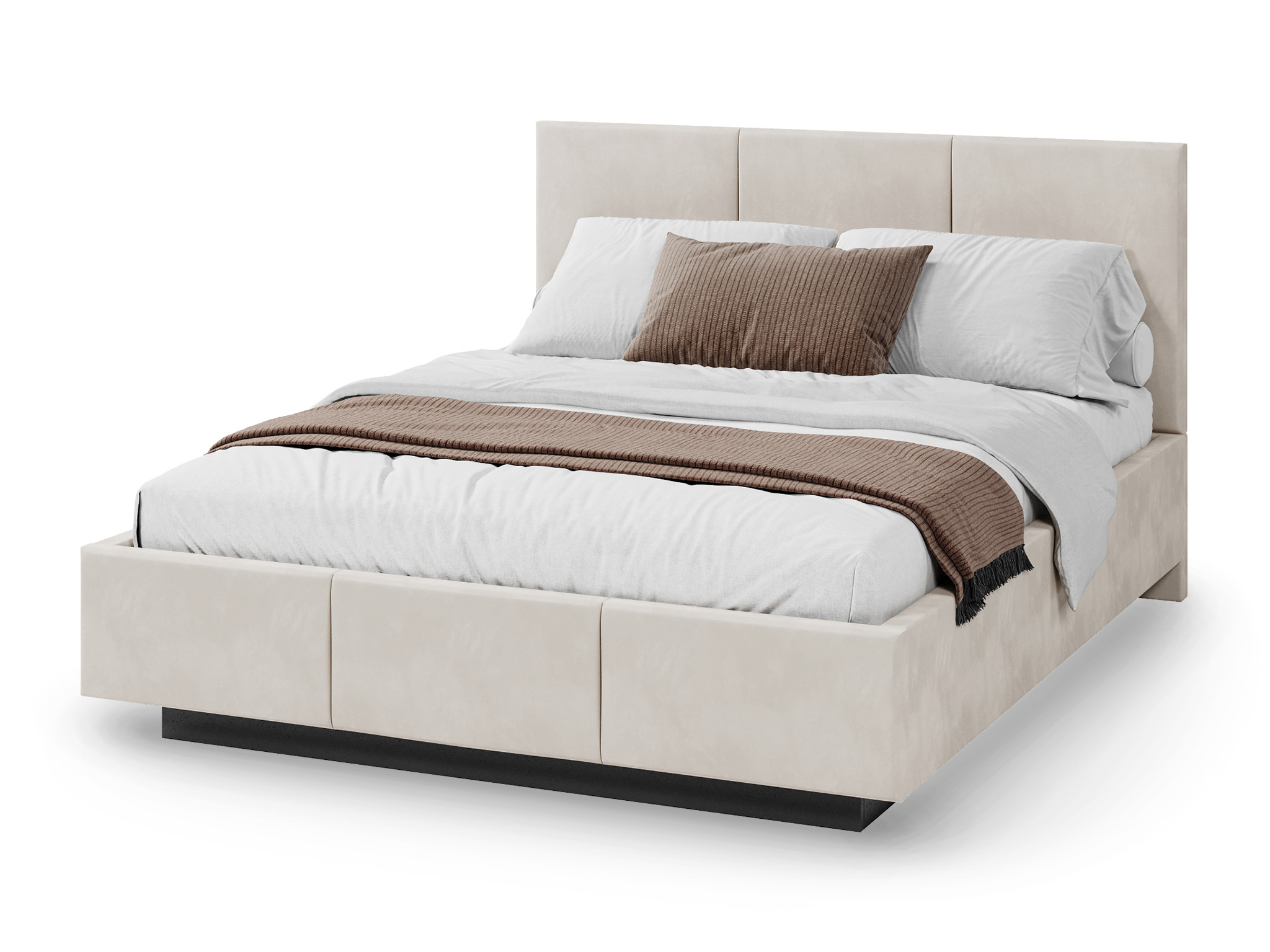 GM Čalúnená posteľ s vysokým čelom Avero 180x200 - krémová