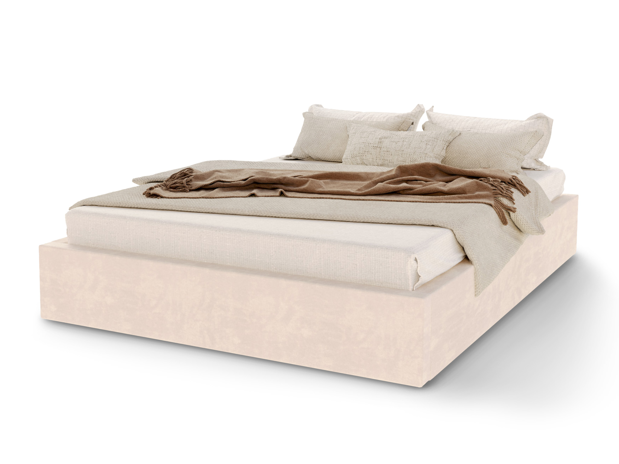 GM Jednolôžková čalúnená posteľ s úložným priestorom Orlando 120x200 - krémová