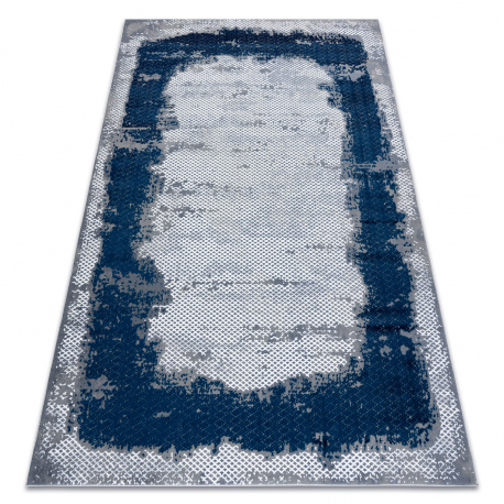 DW Modro-sivý štruktúrovaný koberec Core Rozmer: 80x150 cm