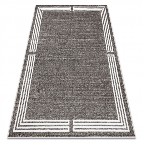 DW Sivo-béžový štruktúrovaný koberec Mateo Design Rozmer: 80x150 cm