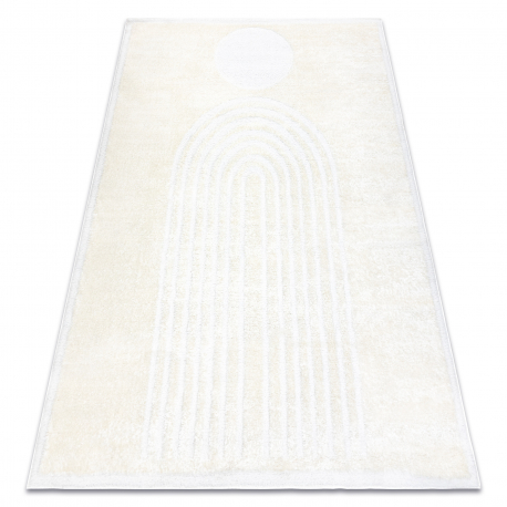 DW Krémový geometrický koberec Mode Durable Rozmer: 80x150 cm