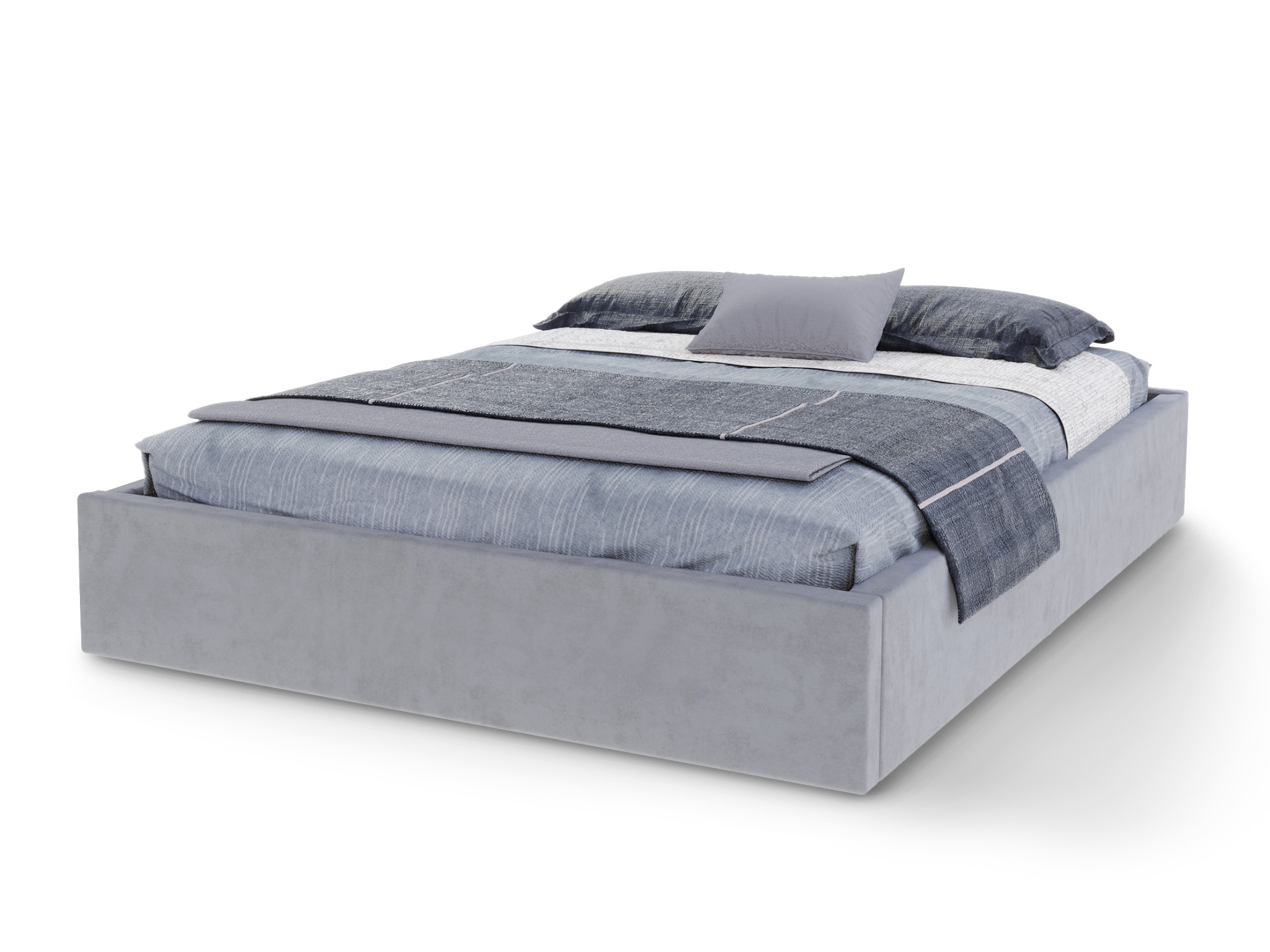 GM Manželská posteľ s úložným priestorom Orlando 180x200 - sivá